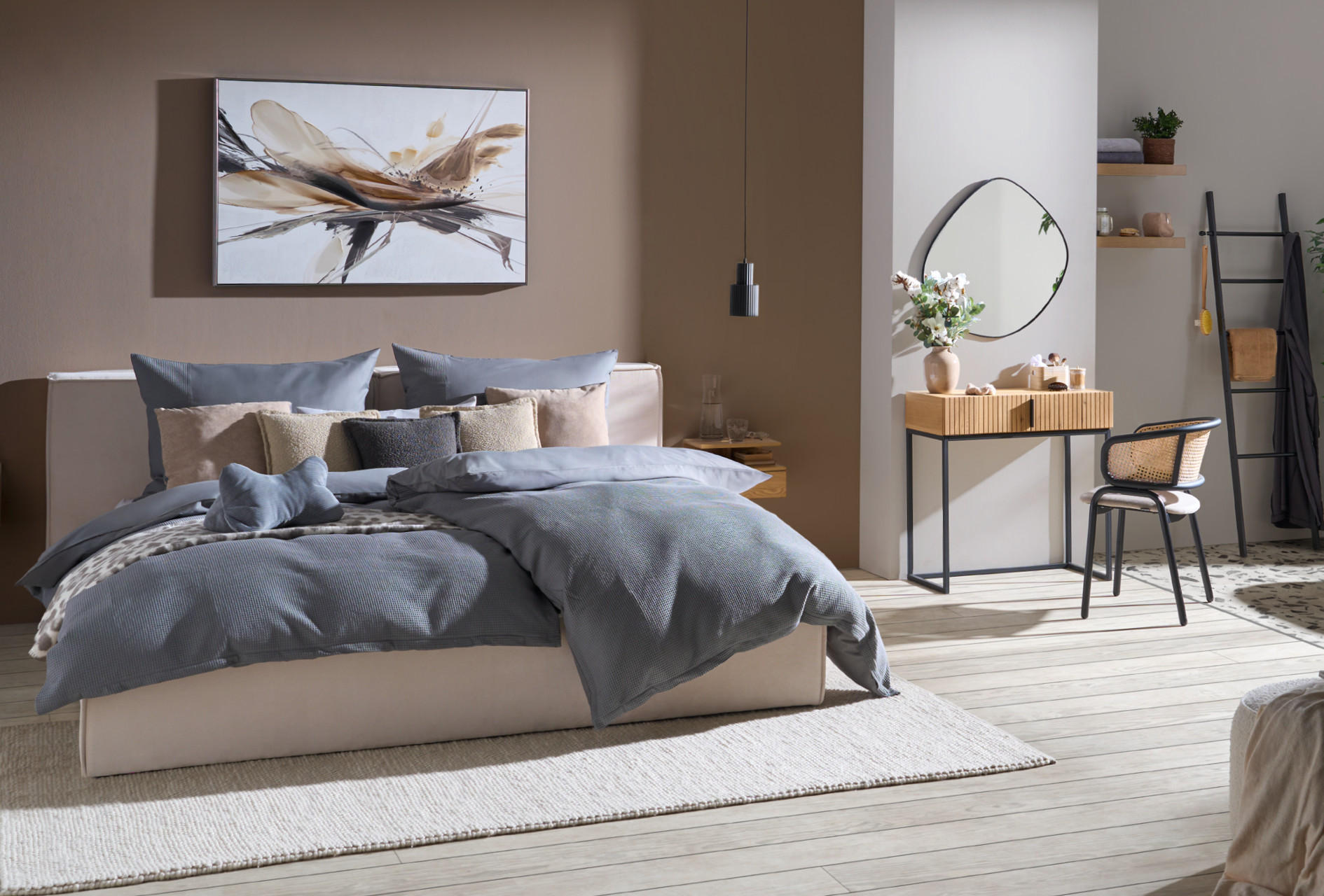 Wohnraum Bettwäsche Schreibtisch