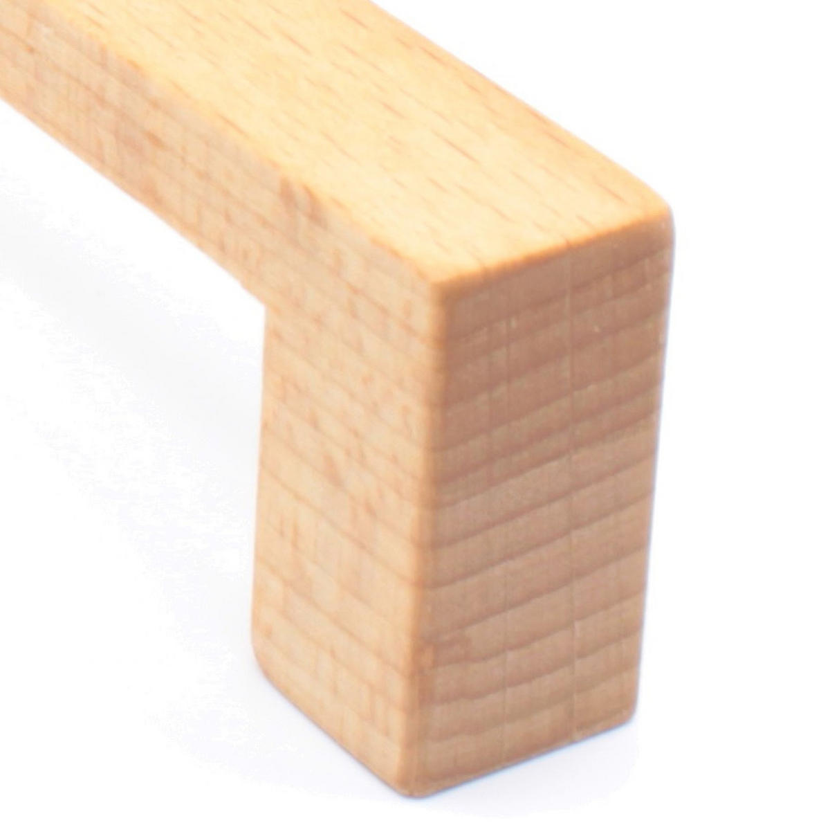 MÖBELGRIFF BA 256mm, Schrankgriff Buche massiv, Holzgriff Küche - Grau, Holz (1.4/2.8/27cm)