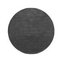 WOLLTEPPICH rund Bent Anthrazit ø 100 cm rund - Anthrazit, Textil (100/100cm) - benuta Nest