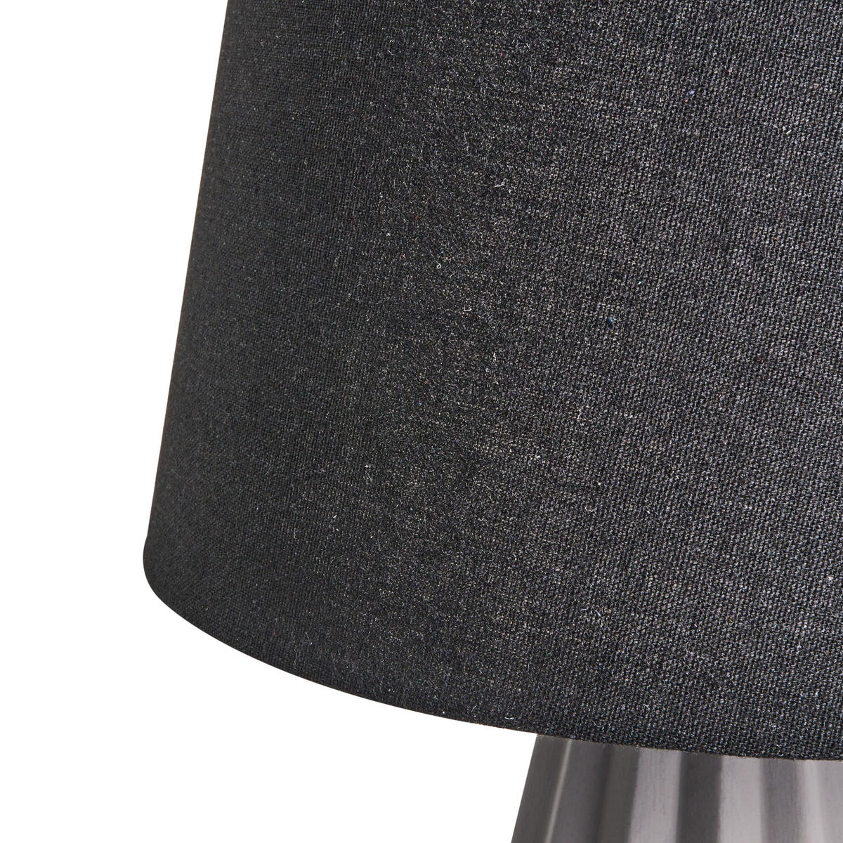 TISCHLAMPE Keramik Grau Montagua - Dunkelgrau/Schwarz, Keramik (28/28/46cm) - Beliani