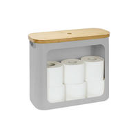 TOILETTENPAPIER-AUFBEWAHRUNG - Grau, Holz/Kunststoff (43/36/17cm) - Relaxdays