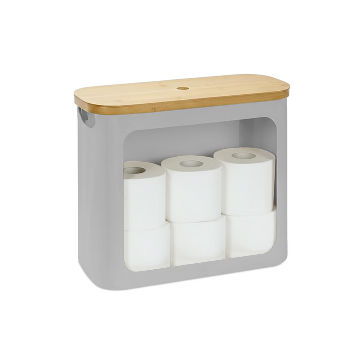 TOILETTENPAPIER-AUFBEWAHRUNG - Grau, Holz/Kunststoff (43/36/17cm) - Relaxdays