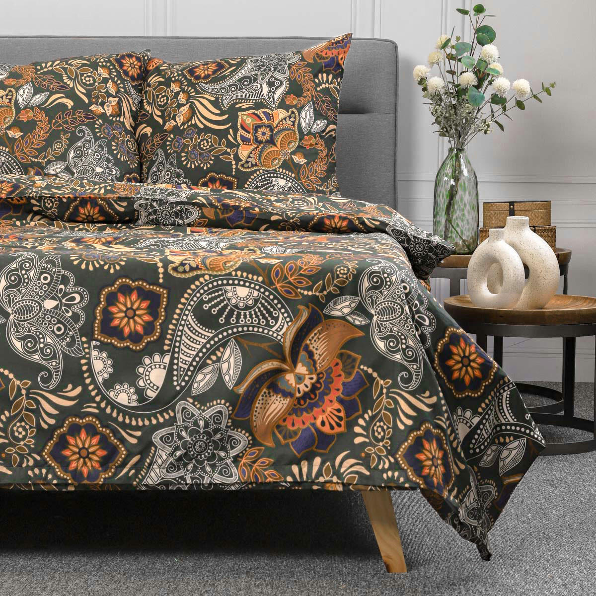 BETTWÄSCHE Tapua grün 220/200 cm - Grün, Textil (220/200cm) - Homla