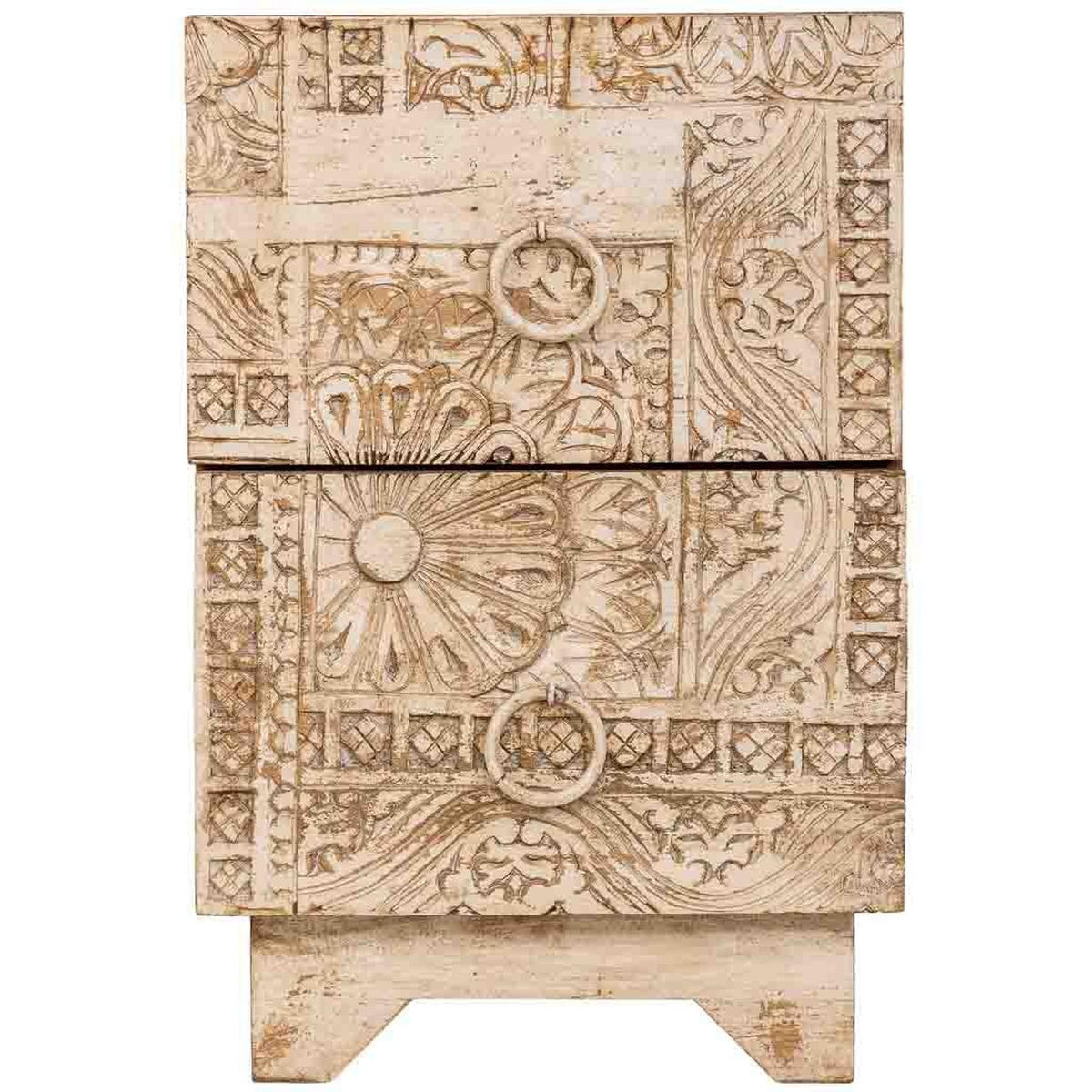 BEISTELLTISCH aus holz 37x40x56cm - Beige, Holz (37/56/40cm) - Wanderlust