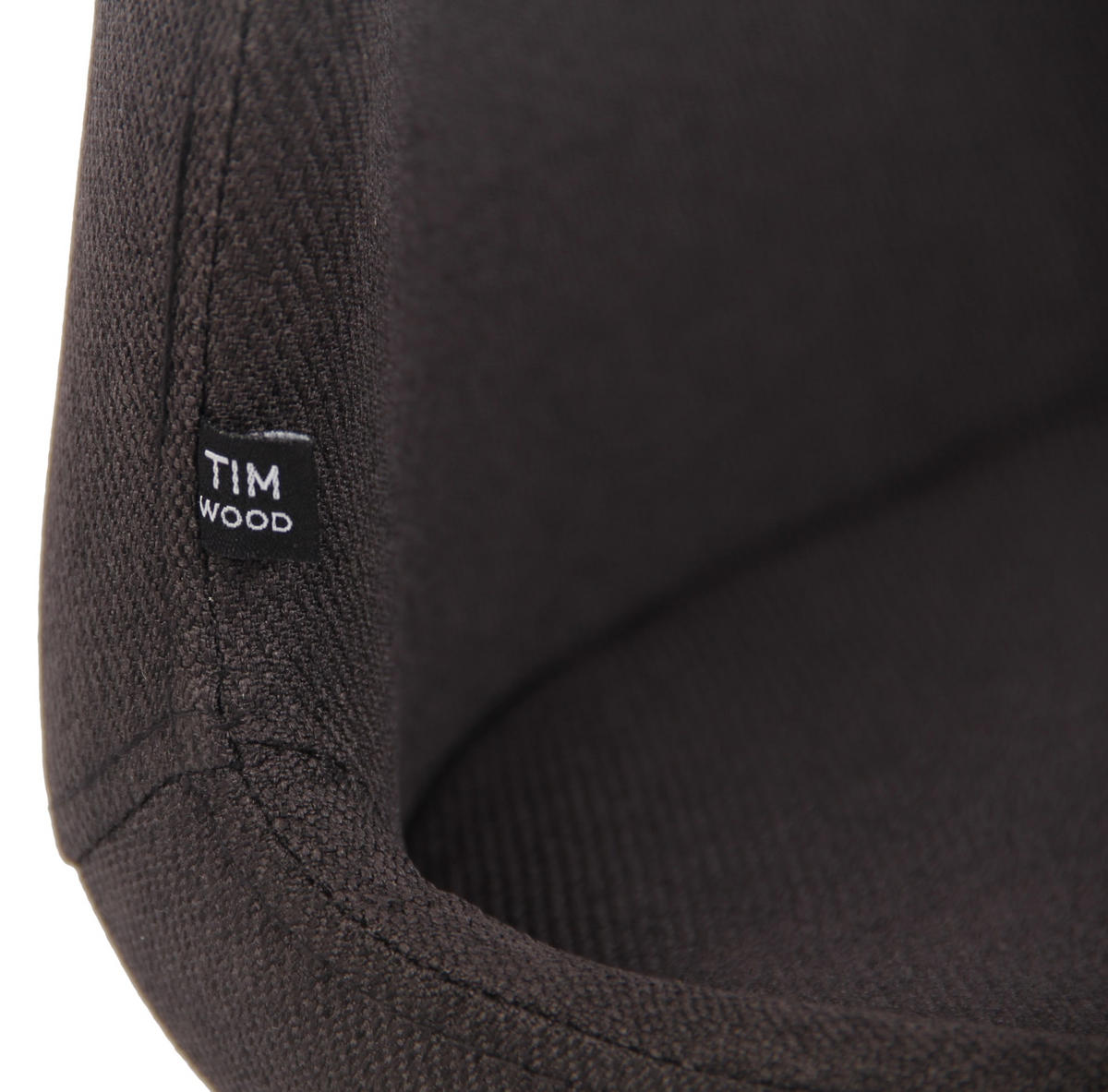 STUHL 2er Set Stoff schwarz - Eukalyptusholzfarben/Schwarz, Holz/Textil (49/87.5/58cm) - CLP