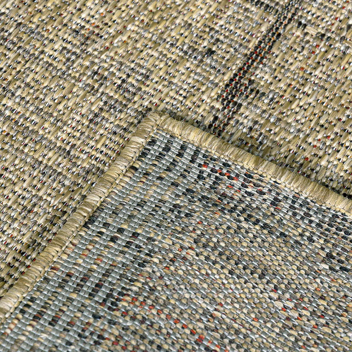 MATTA Utomhus Pinto Talud Mazovia 140x200cm Beige Brun Abstrakt Kort Lugg - Beige, Textil (140/200cm) - Mazovia