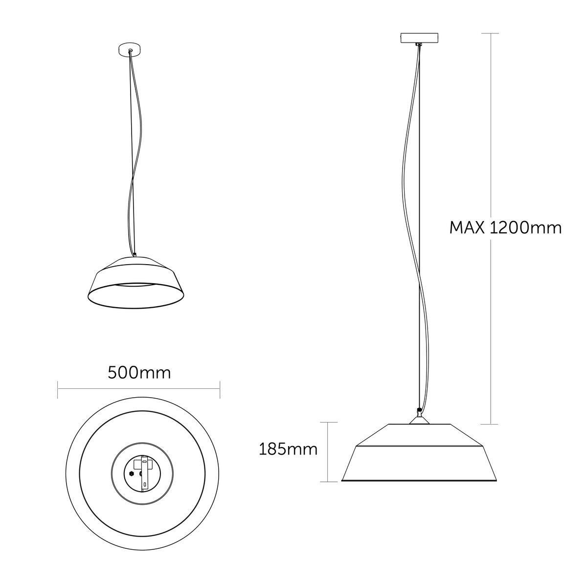 HÄNGELEUCHTE Tokyo - Kupferfarben, Metall (50/50/30cm) - Lumicom