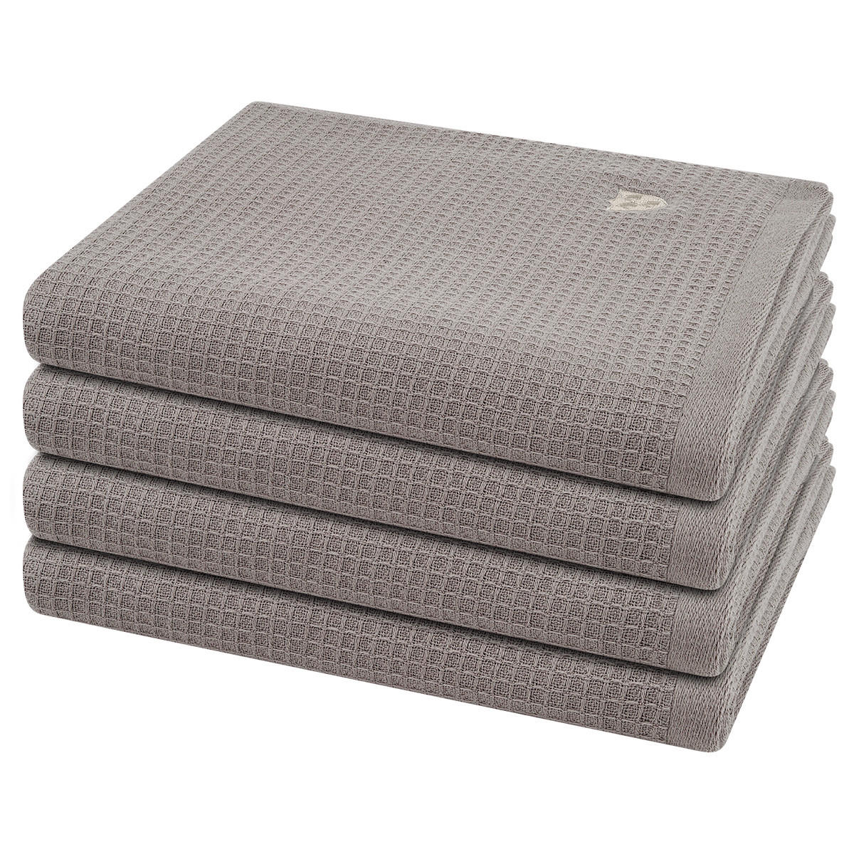 HANDTUCH Pique 4er-Set - Braun, Textil (50/100cm) - Ross