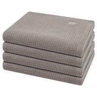 HANDTUCH Pique 4er-Set - Braun, Textil (50/100cm) - Ross