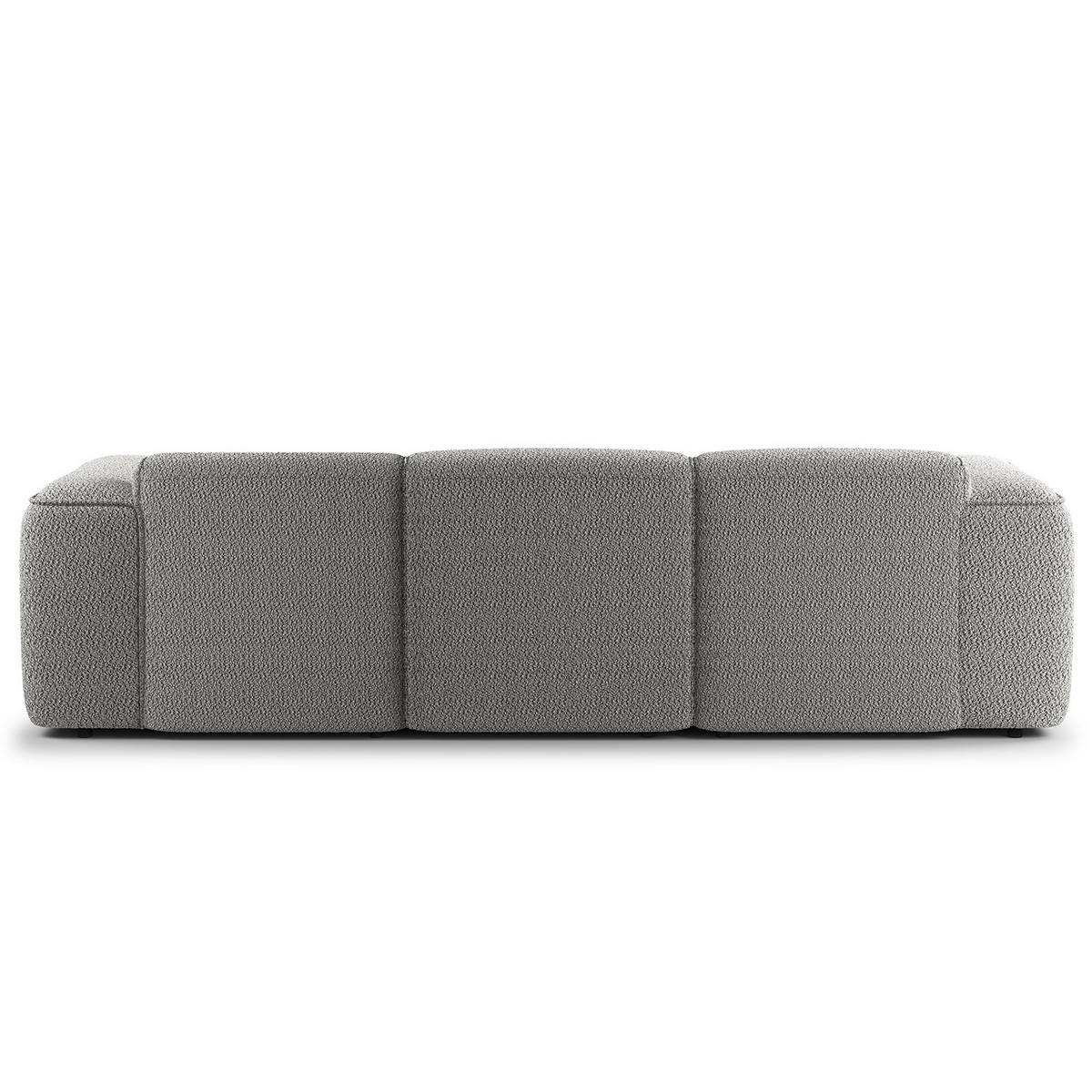 3-SITZER ECKSOFA mit Longchair - Schwarz/Grau, Kunststoff/Textil (251/173cm) - home24