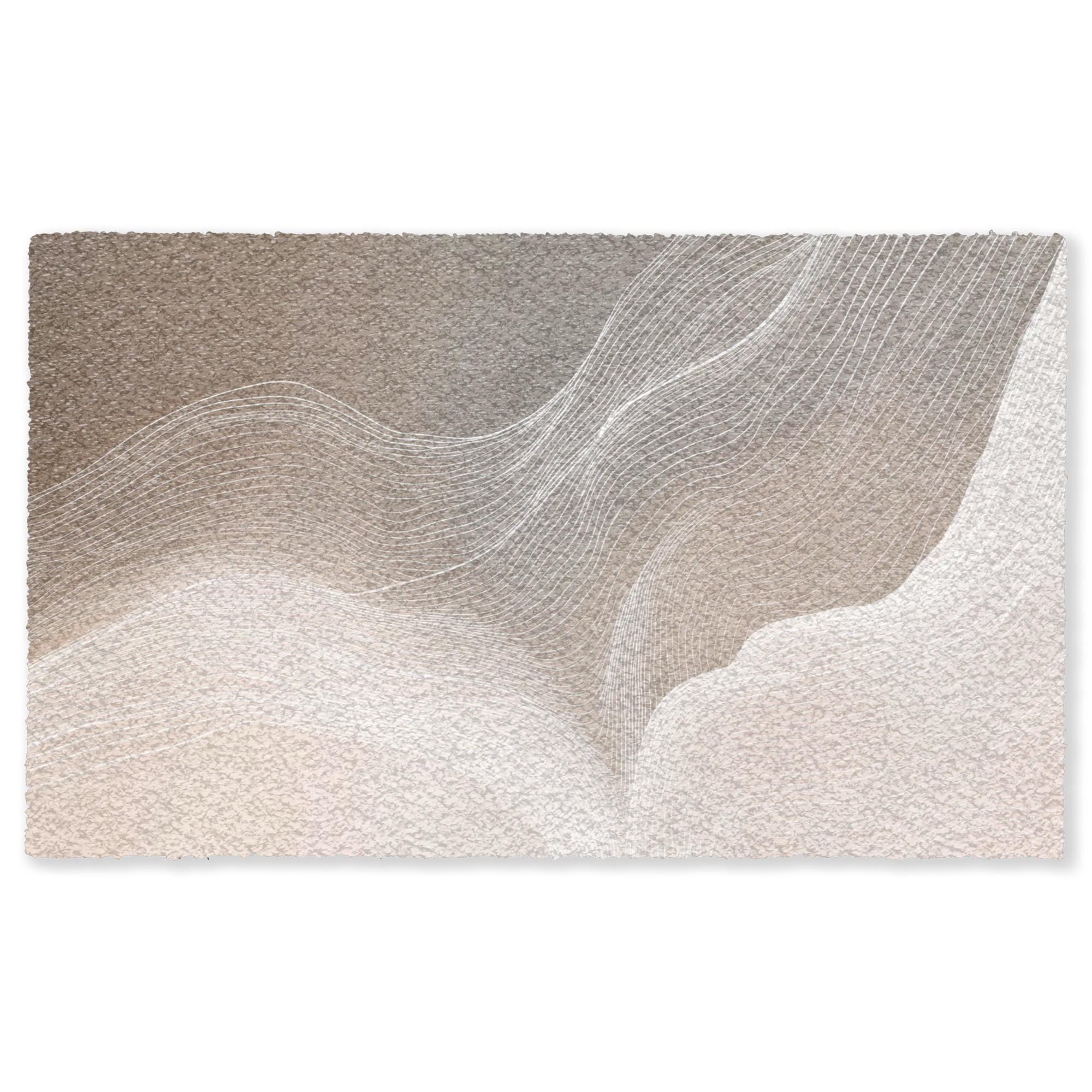 FUSSMATTE Wellenlinien - Luftströme - Harmonisch Schmutzfänger 150x90 cm - Beige, Kunststoff (150/90cm) - MuchoWow