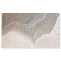 FUSSMATTE Wellenlinien - Luftströme - Harmonisch Schmutzfänger 150x90 cm - Beige, Kunststoff (150/90cm) - MuchoWow