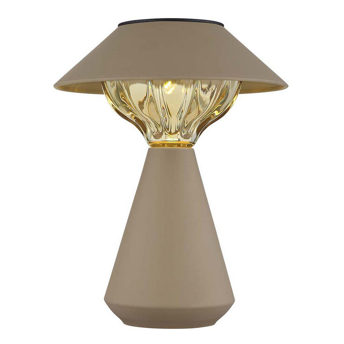 LED AUSSENLEUCHTE Solar Sandfarben - Bernsteinfarben, Metall (18/18/23cm) - Globo Lighting