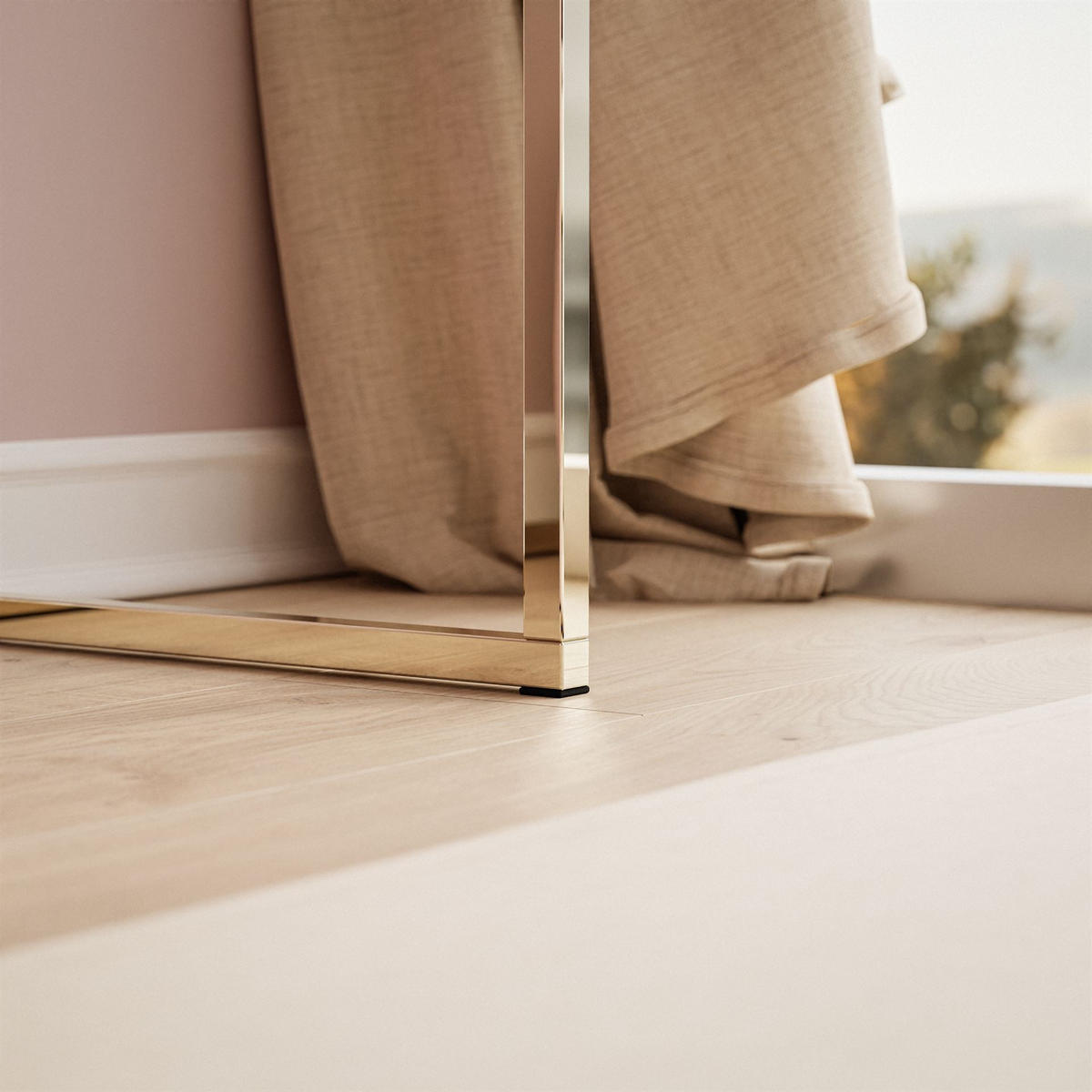 KONSOLE BLANCO mit Schubladen GOLD CHROM Weiß Hochglanz Kristallgriff - Weiß Hochglanz, Holzwerkstoff (42/100/81cm) - Lookway