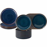 TELLER-SET Crafted Denim 18er Set - Blau, Keramik (1/1/1cm) - like.Villeroy & Boch