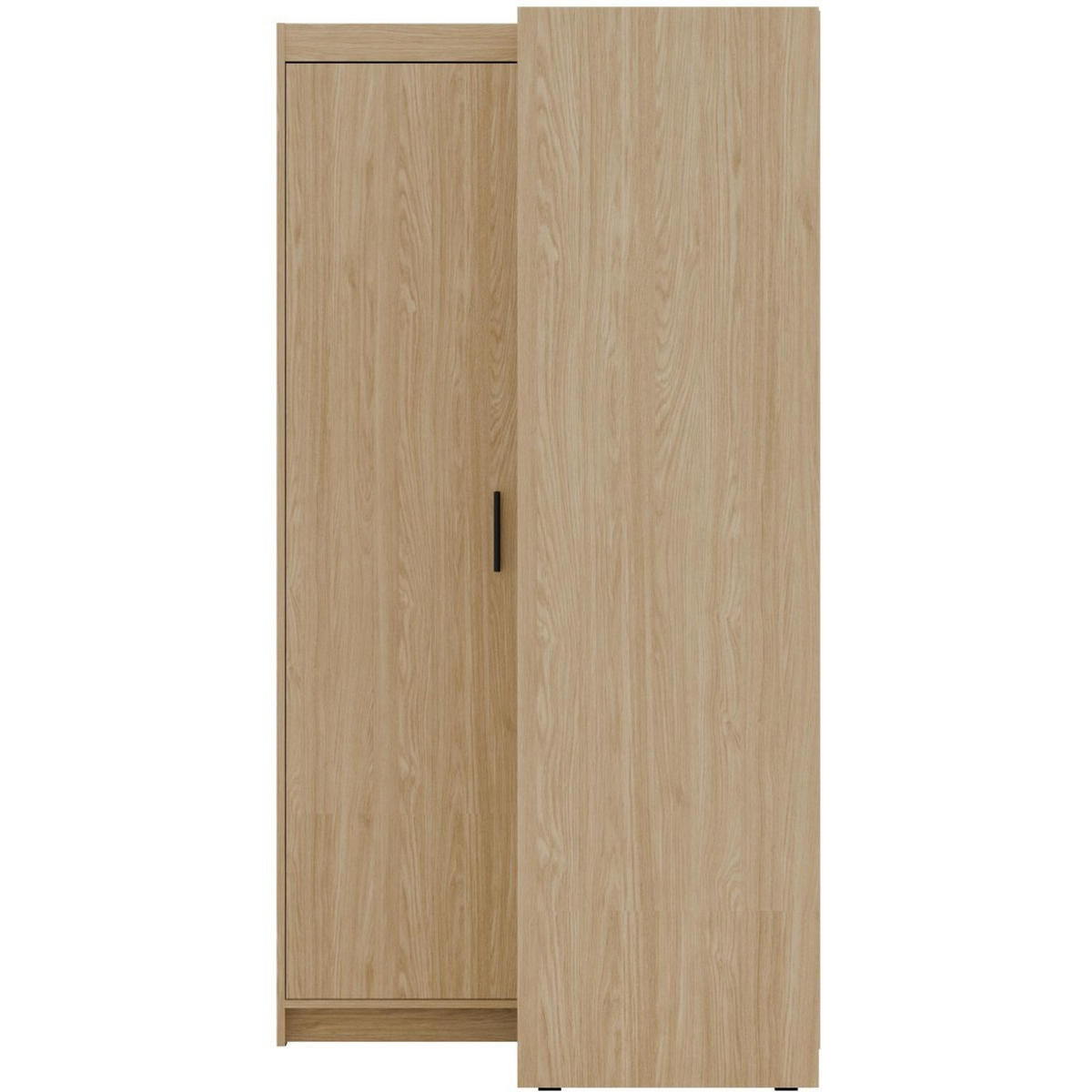 ECKSCHRANK Elena mit 2 Türen, 95x95 cm, Eiche Geölt - Hellbraun/Eichefarben, Holzwerkstoff (95/190.5/95cm) - Beautysofa