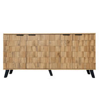 SIDEBOARD 160x35x78 cm Holzoptik, 4 Türen, Verstellbare Einlegeböden, Stauraum - Naturfarben, Holz (160/80/35cm) - PARAFTA HOME