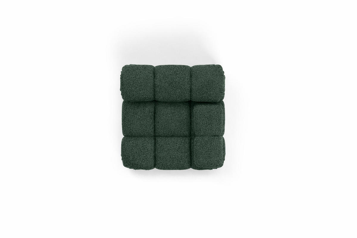 MODUL Seitlich, Für Modulares System, Stoff Abriamo, Dunkelgrün, Rechts, Selia - Dunkelgrün, Holz (95/70/95cm) - Kaiser Möbel