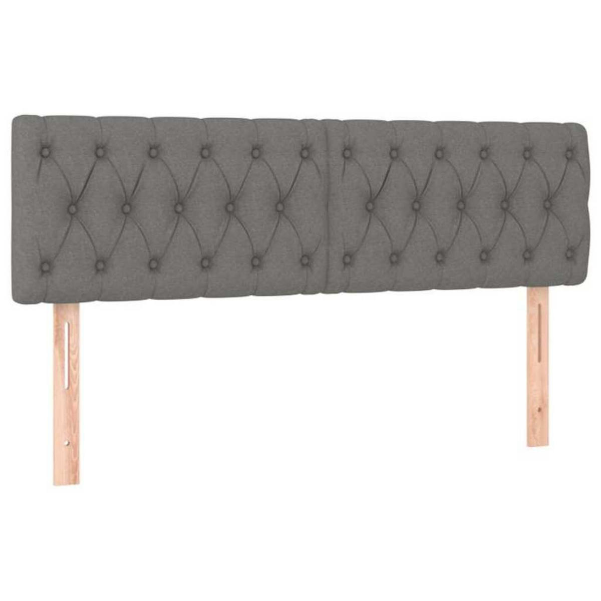 BOXSPRINGBETT 140/200 Cm Grau Gewebe - Grau, Textil (147/203cm) - vidaXL