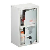 MEDIZINSCHRANK - Multicolor, Glas/Metall (18/30/12cm) - Relaxdays