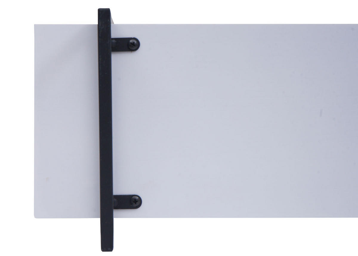 WANDREGAL 60x60x18cm 3 Regalböden Massiv-Holz Industrial Weiß - Schwarz, Holz (60/60/18cm) - BERLINLODGE