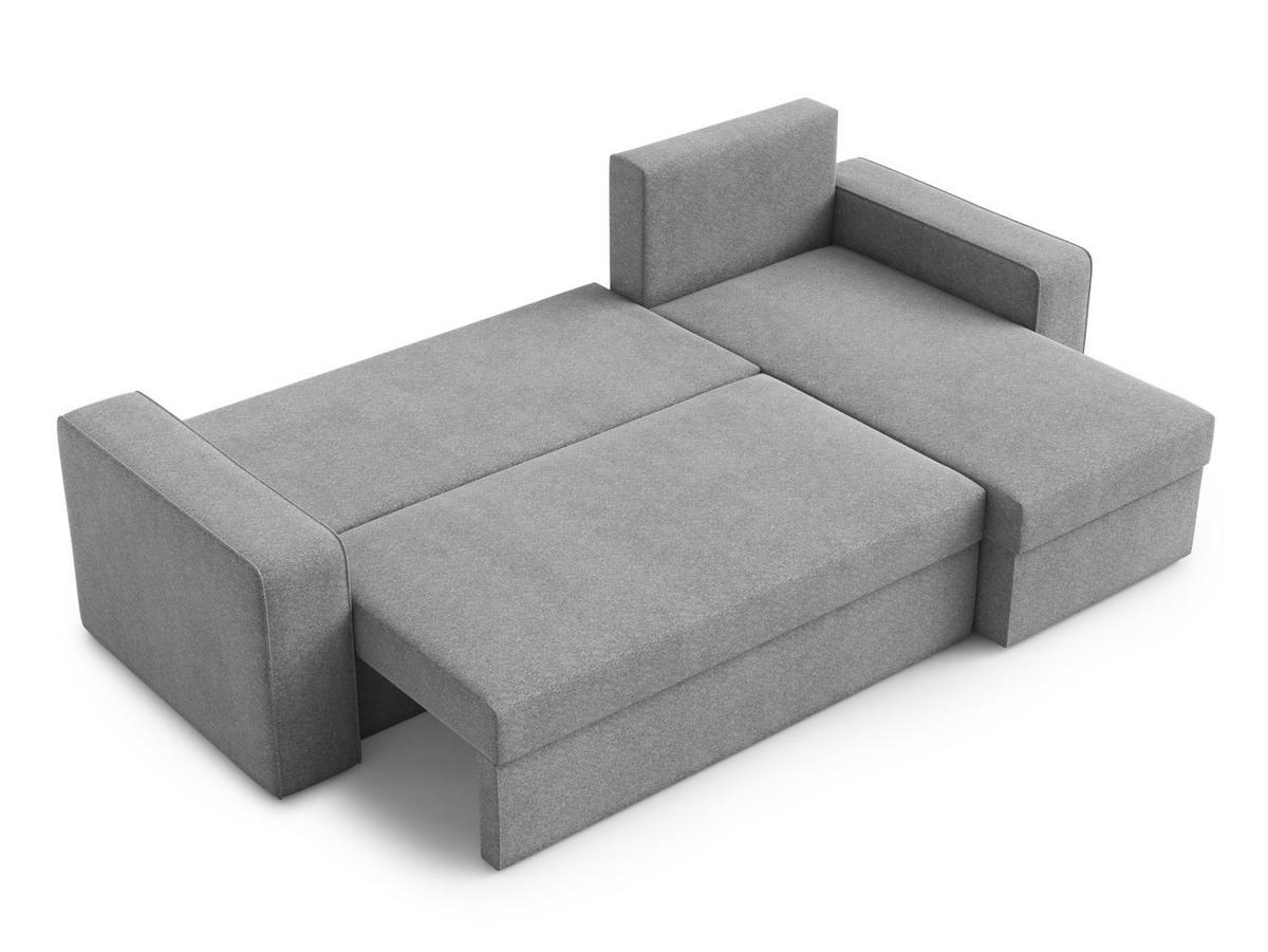 ECKSOFA L Form Climpy Hellbraun 242/145/98 cm – mit Schlaffunktion und Bettkasten - Hellbraun/Hellgrau, Kunststoff/Textil (242/145cm) - AX Living