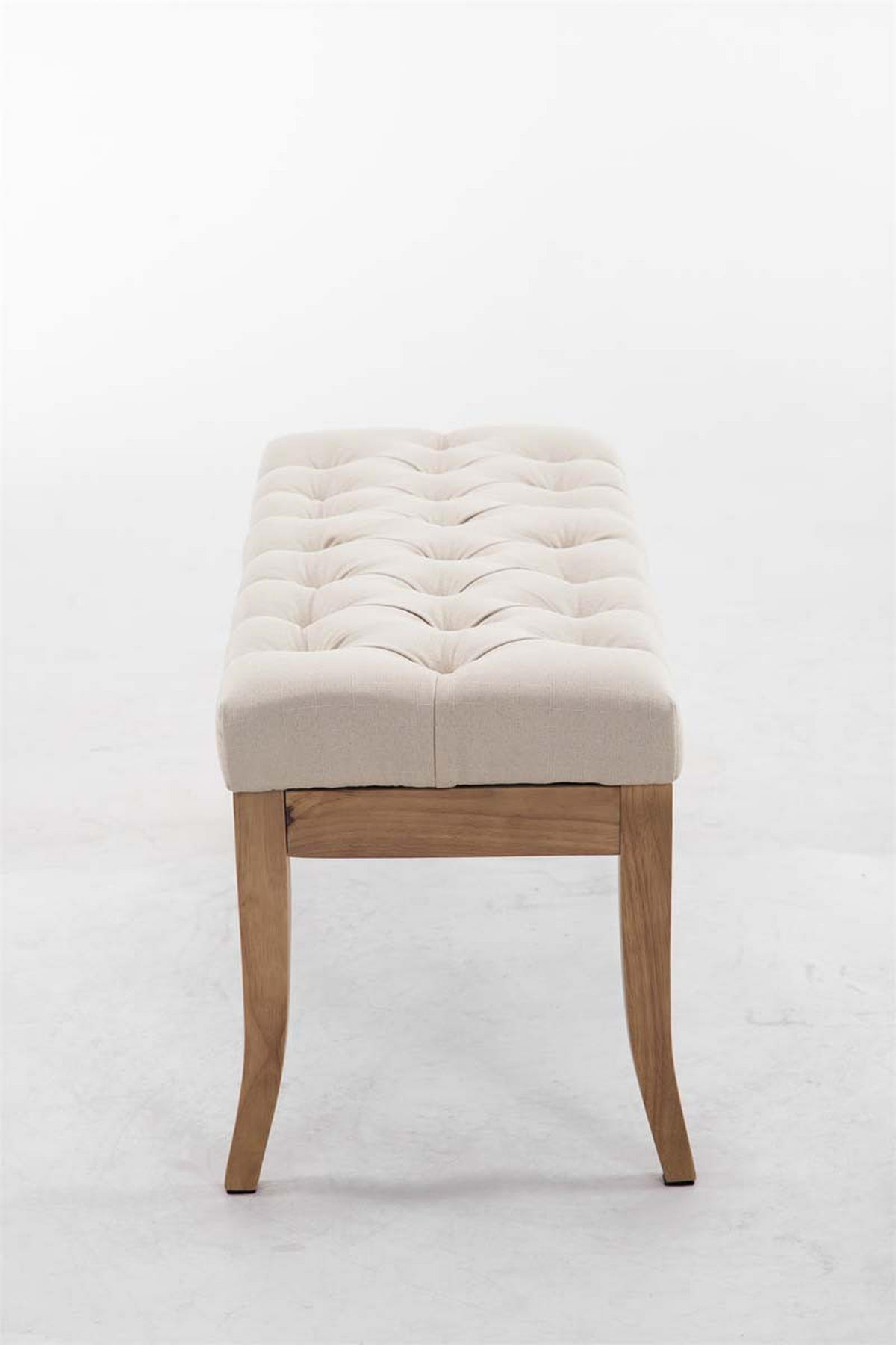 SITZBANK 100/38 cm Stoff creme - Creme/Naturfarben, Holz/Textil (100/46/38cm) - CLP