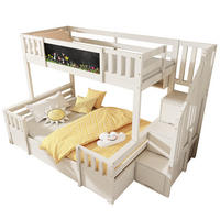 ETAGENBETT 90x200/140x200 cm in Weiß mit Stauraum - Weiß, Holzwerkstoff (90/200cm) - Modfu