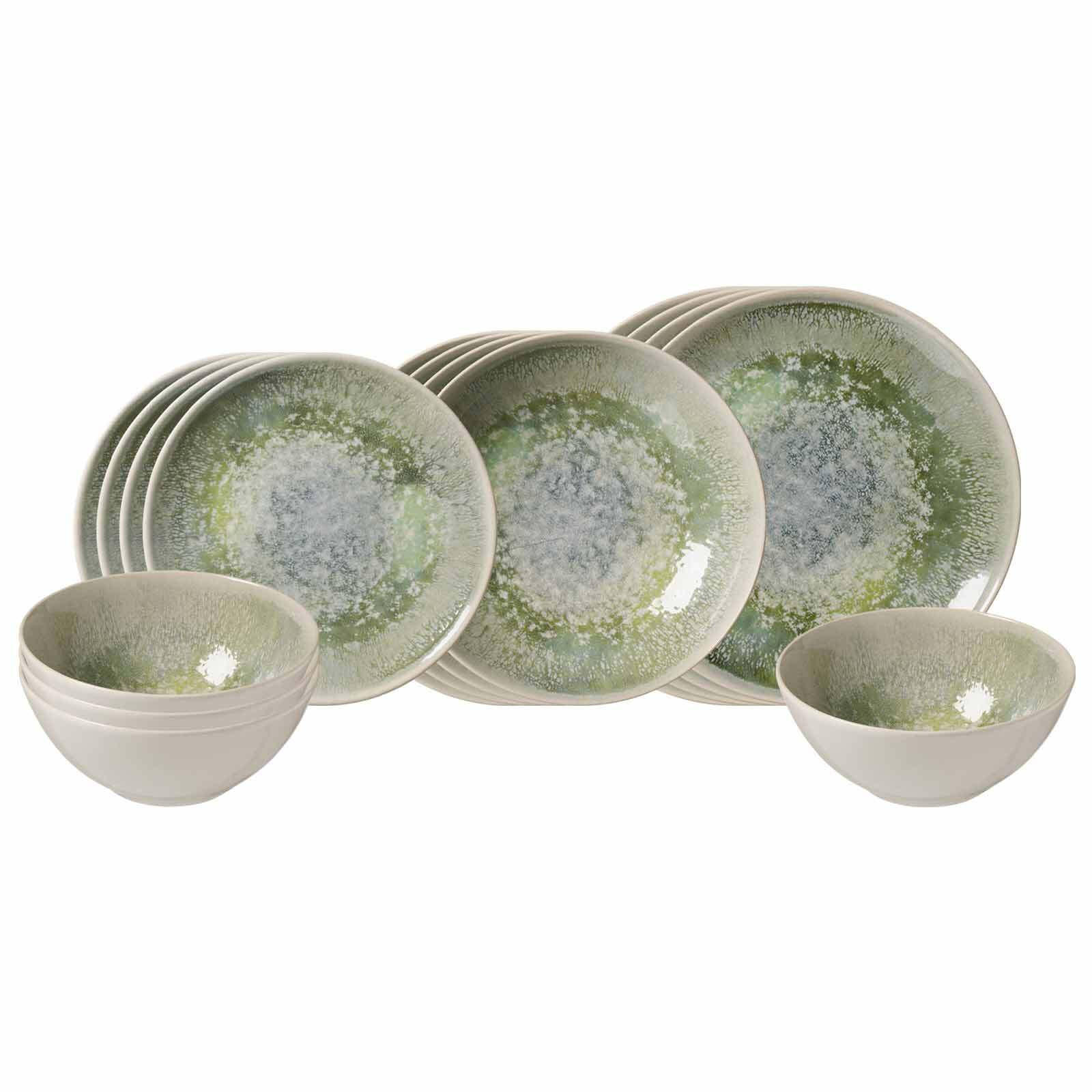 EINSTEIGER-SET Cecina Jade 16er Set - Grün, Keramik (1/1/1cm) - Ritzenhoff Breker