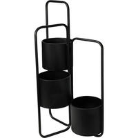 BLUMENSTÄNDER Metall Flower 57 cm - Schwarz, Metall (33/24/57cm) - Home Styling Collection