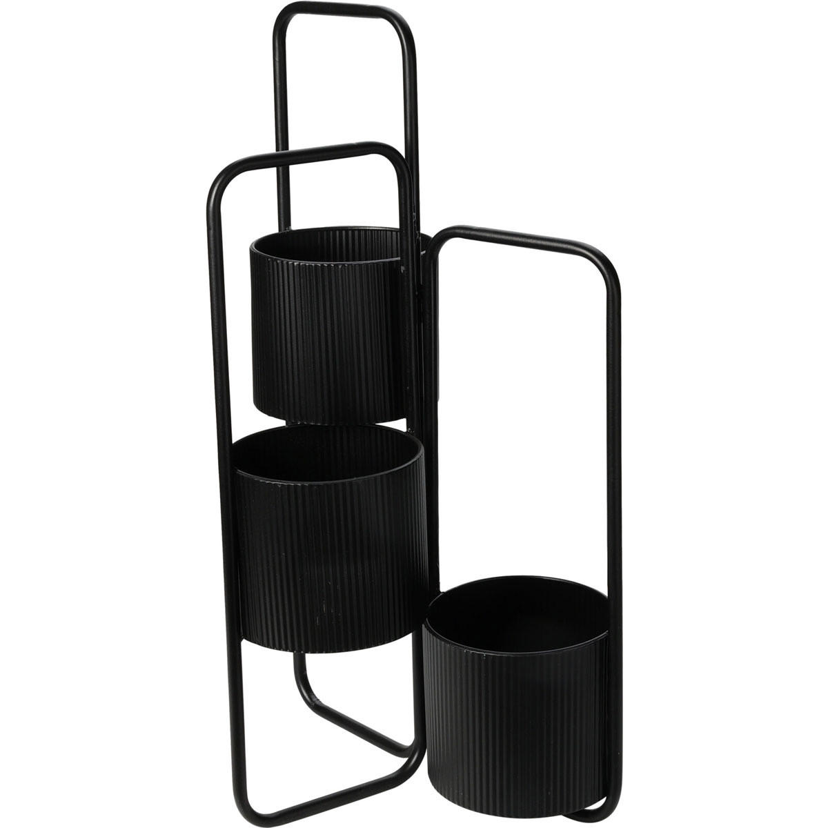 BLUMENSTÄNDER Metall Flower 57 cm - Schwarz, Metall (33/24/57cm) - Home Styling Collection