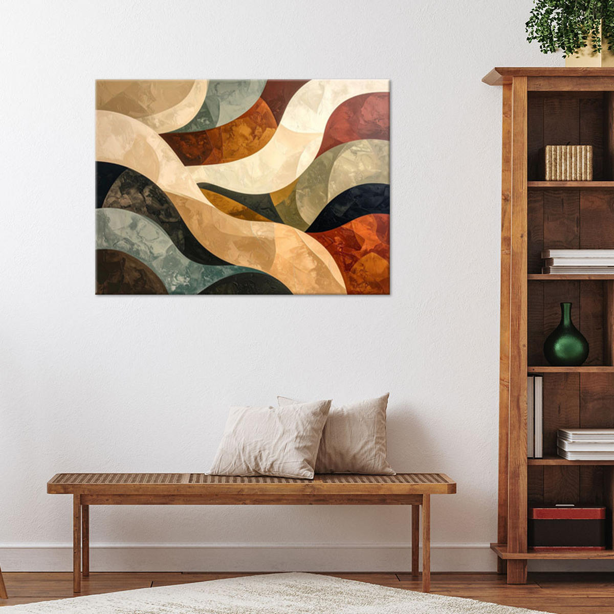 LEINWANDBILD Abstraktion 120x80cm - Braun, Textil (120/80cm) - Feeby