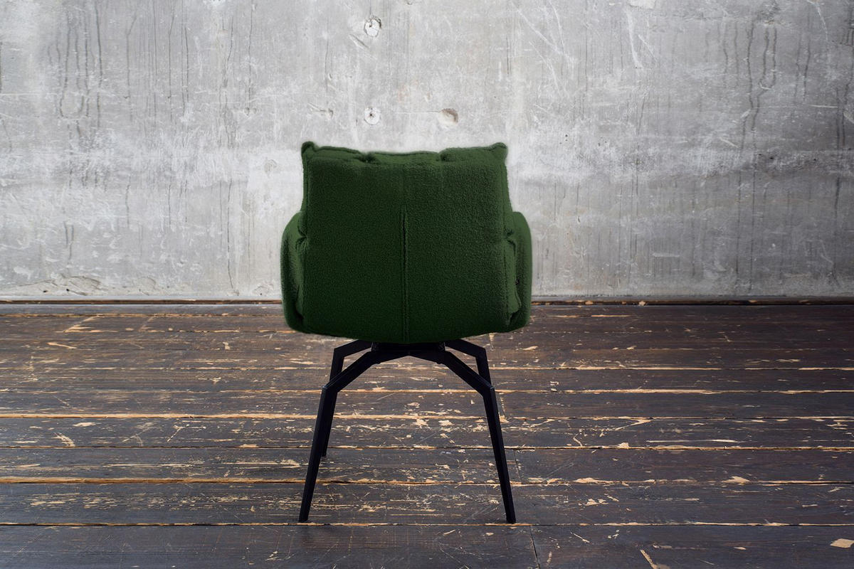 ESSZIMMERSTUHL BARO Grün Webstoff Drehbar (360°) (1er-Set) - Grün, Kunststoff/Textil (59/86/65cm) - KAWOLA