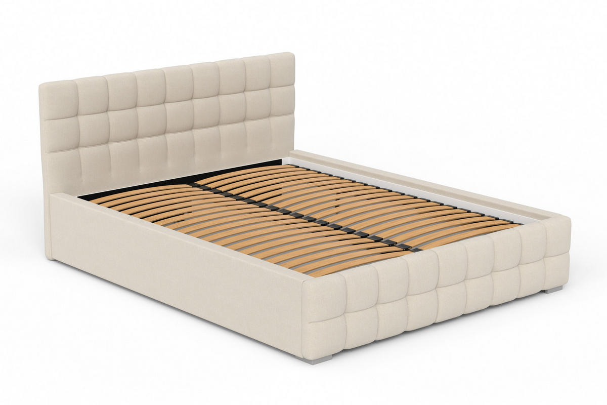 POLSTERBETT LIVO 200/200 in Velours Anthrazit - Anthrazit, Holzwerkstoff/Textil (200/200cm) - Deine Möbel 24