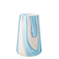 WINDLICHT GESTREIFT - Blau, Glas (19.5/30.5cm) - J-Line