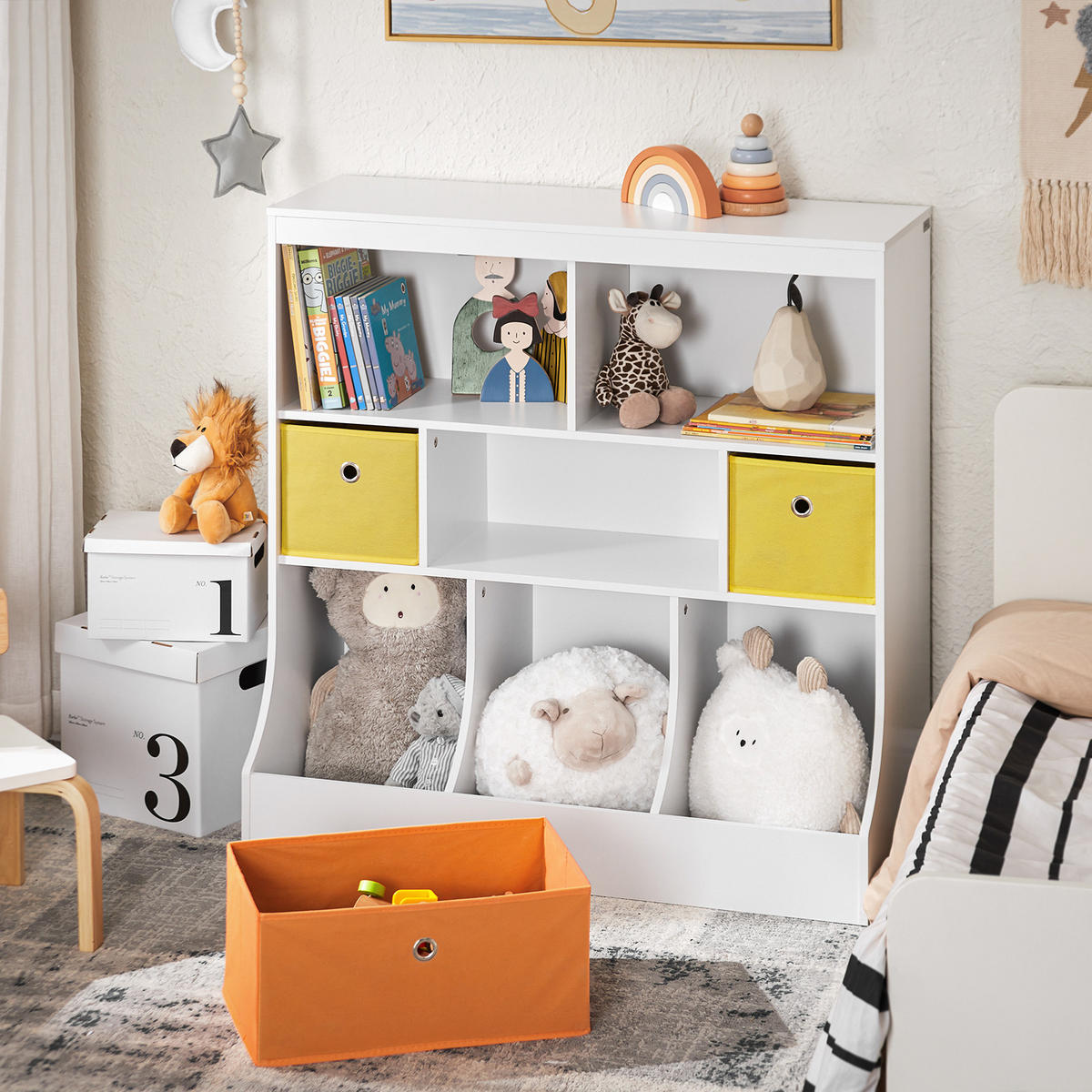 KINDERREGAL Weiß - Weiß, Holzwerkstoff (92/93/40cm) - SoBuy