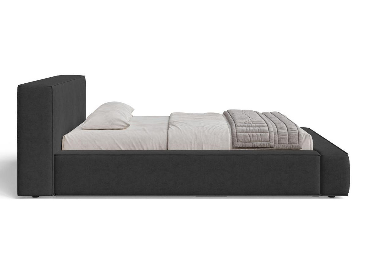 POLSTERBETT Mali 180x200 Schwarz - Schwarz, Textil (180/200cm) - Graingold