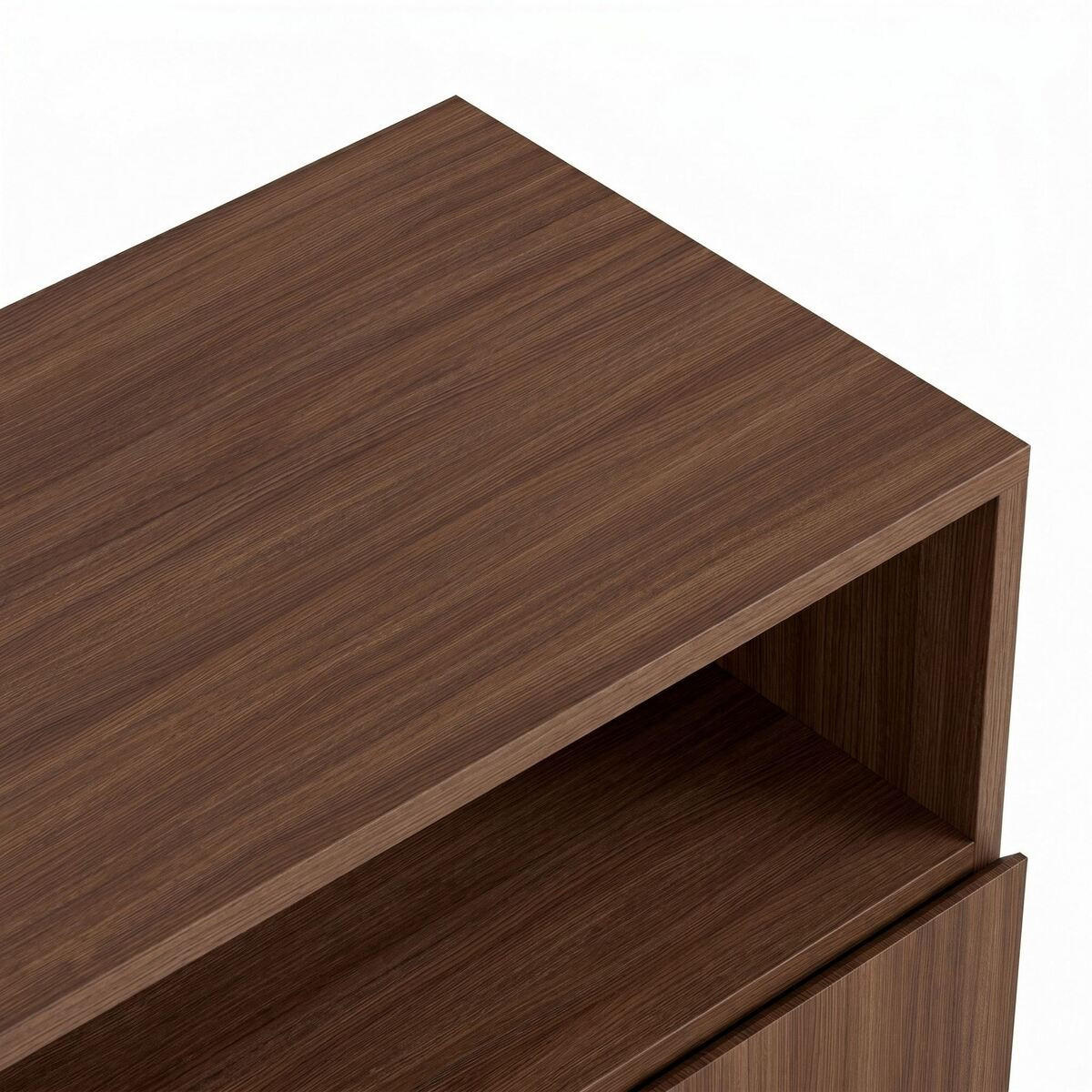 SIDEBOARD 2 Türen Fach Kaschmir- und Holzdekor 40/80/80 cm - Naturfarben, Holzwerkstoff (40/80/80cm) - Calicosy