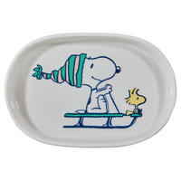 DEKOTELLER Peanuts Snoopy auf Schlitten - Weiß, Keramik (2cm) - Butlers