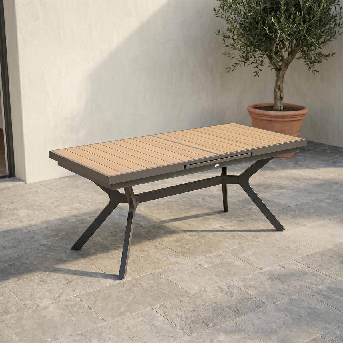 GARTENSET 11er-tlg., Grau - Grau, Metall - Oviala