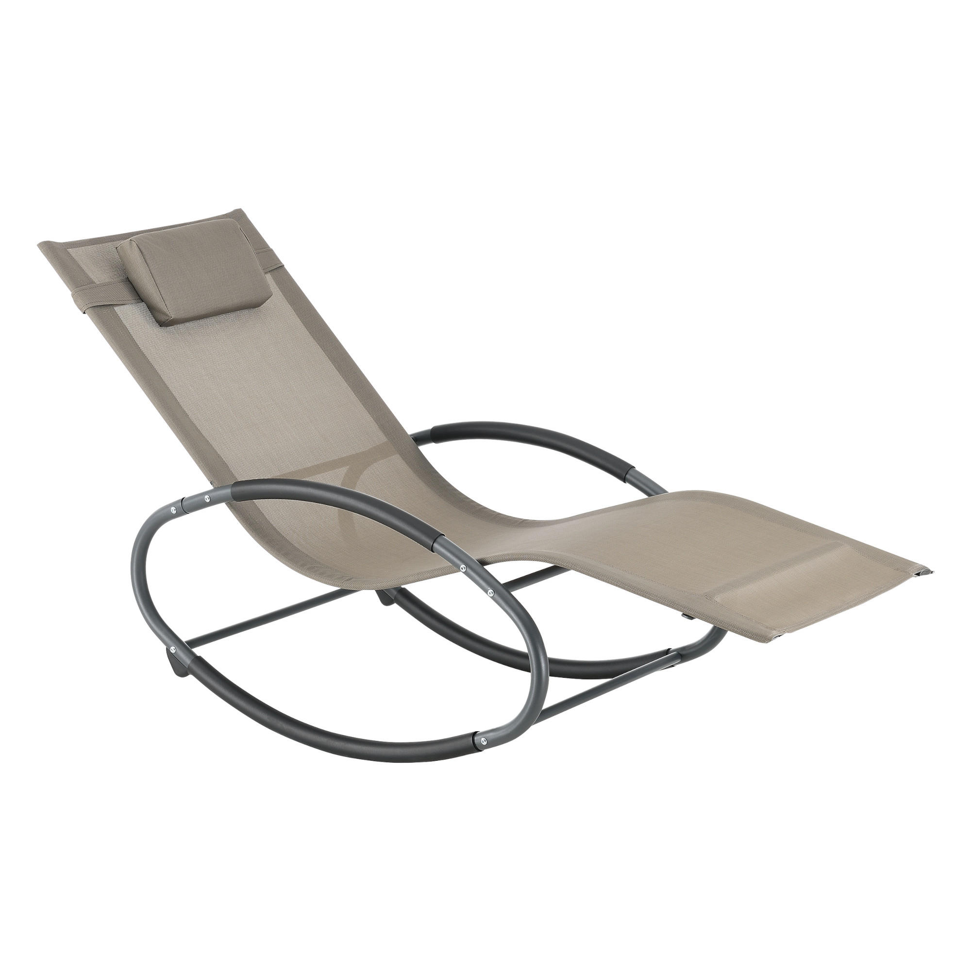 SCHAUKELLIEGE Almaluez - Beige, Metall (153/80.5/63cm) - [en.casa]