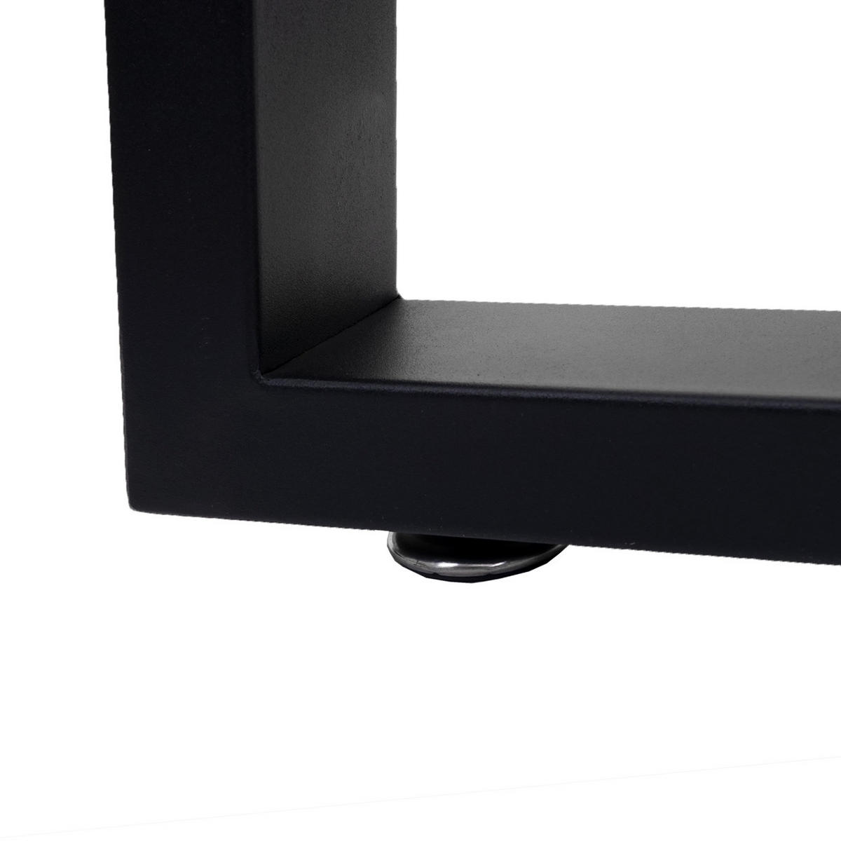 TISCHBEIN Schwarz 2er-Set - Schwarz, Metall (80/74/8cm) - MCW