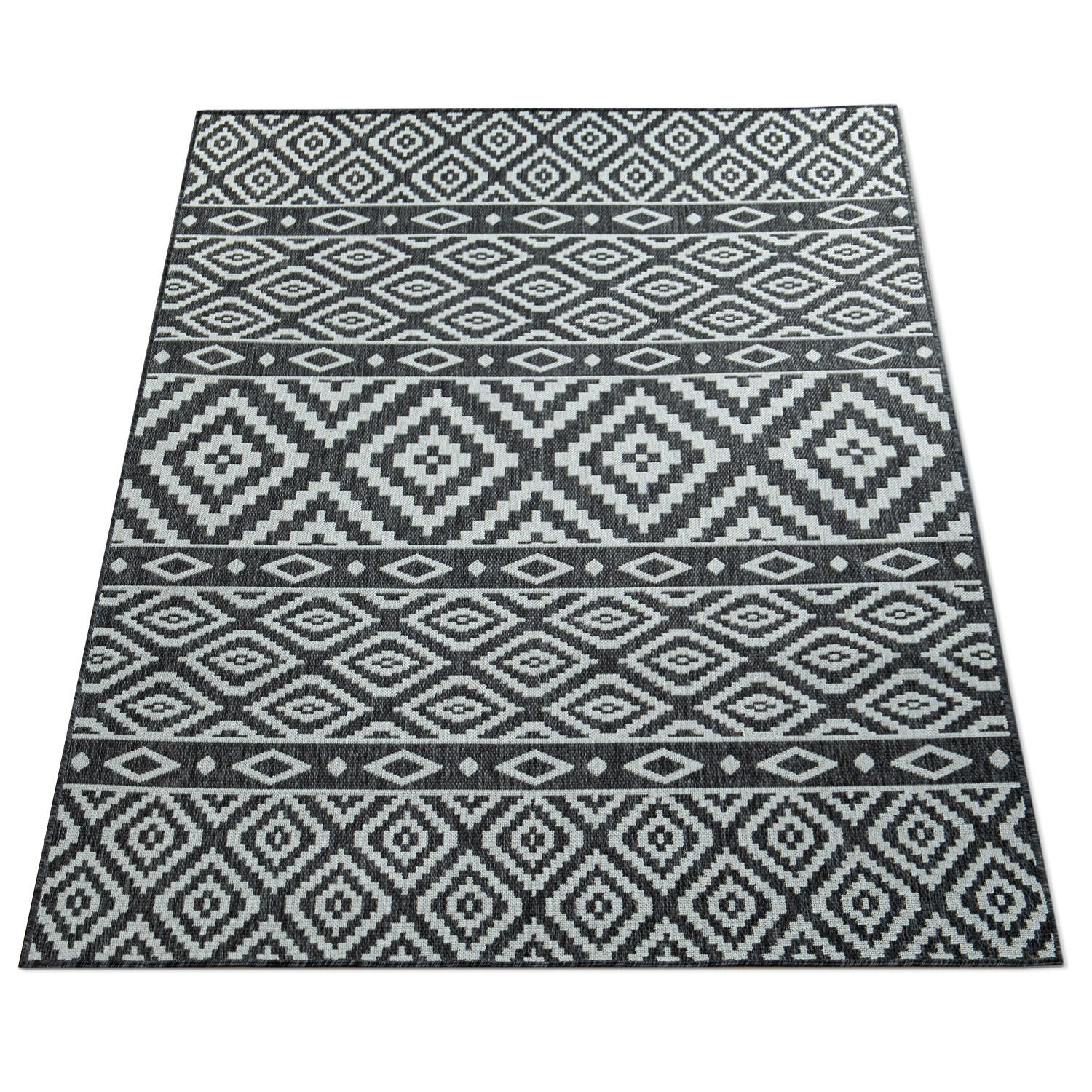 OUTDOORTEPPICH 120/170 cm Coco 201 - Schwarz, Textil (120/170cm) - Paco Home