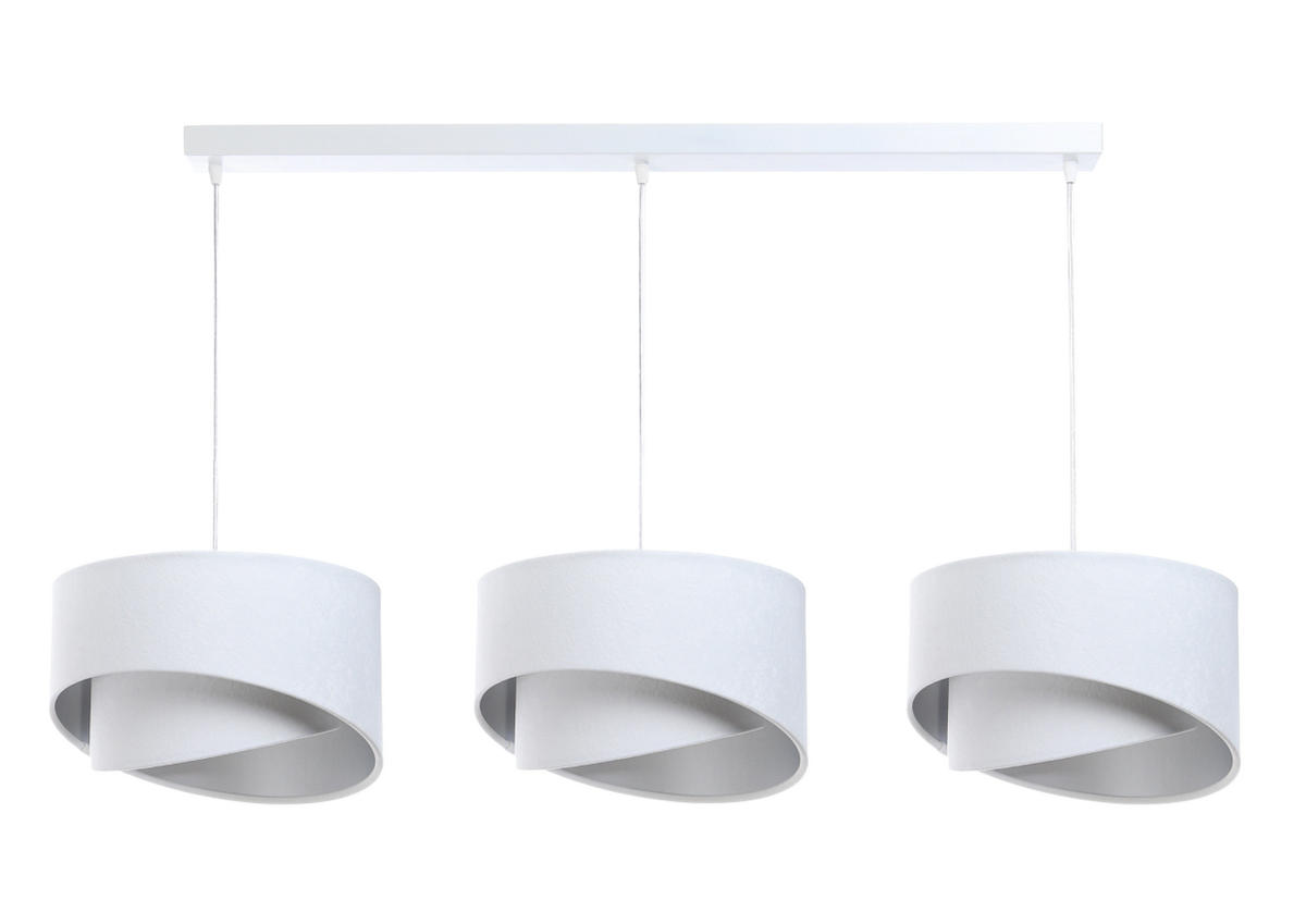 HÄNGELEUCHTE Silber 30/18 cm - Weiß, Kunststoff (30/0.3/18cm) - ONZENO