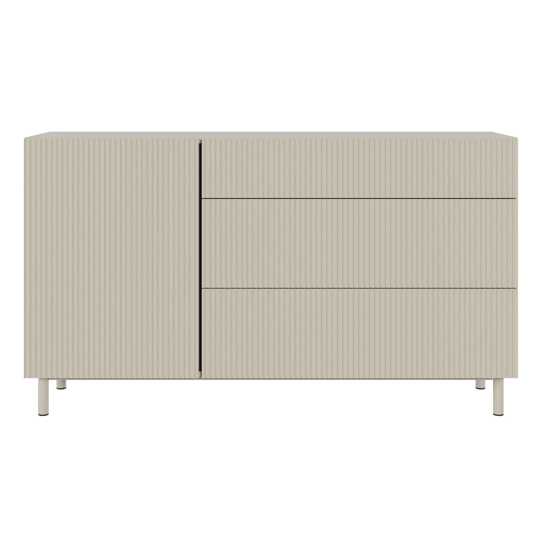 SIDEBOARD Veldio New Greige 140 cm - Taupe, Holzwerkstoff/Metall (139.8/80/38cm) - Selsey