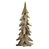 DEKOFIGUR Santa Lila Braun 16,5x15,5x44 cm Kunststoff - Braun, Kunststoff (15.5/44/16.5cm) - Mondex