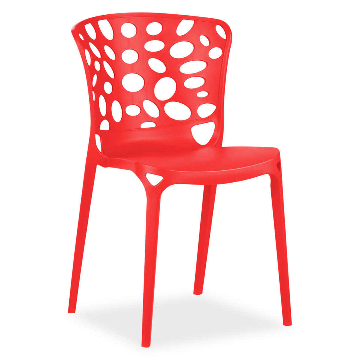 GARTENSTUHL 2er-Set Kunststoff Rot - Rot, Kunststoff (47/83/47cm) - Homestyle4u