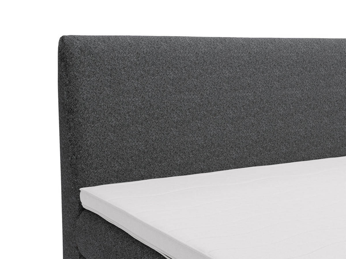 PAT CU LADĂ DE DEPOZITARE Evia - H3 - maro/gri deschis, material textil/compozit lemnos (140/200cm) - MIRJAN24
