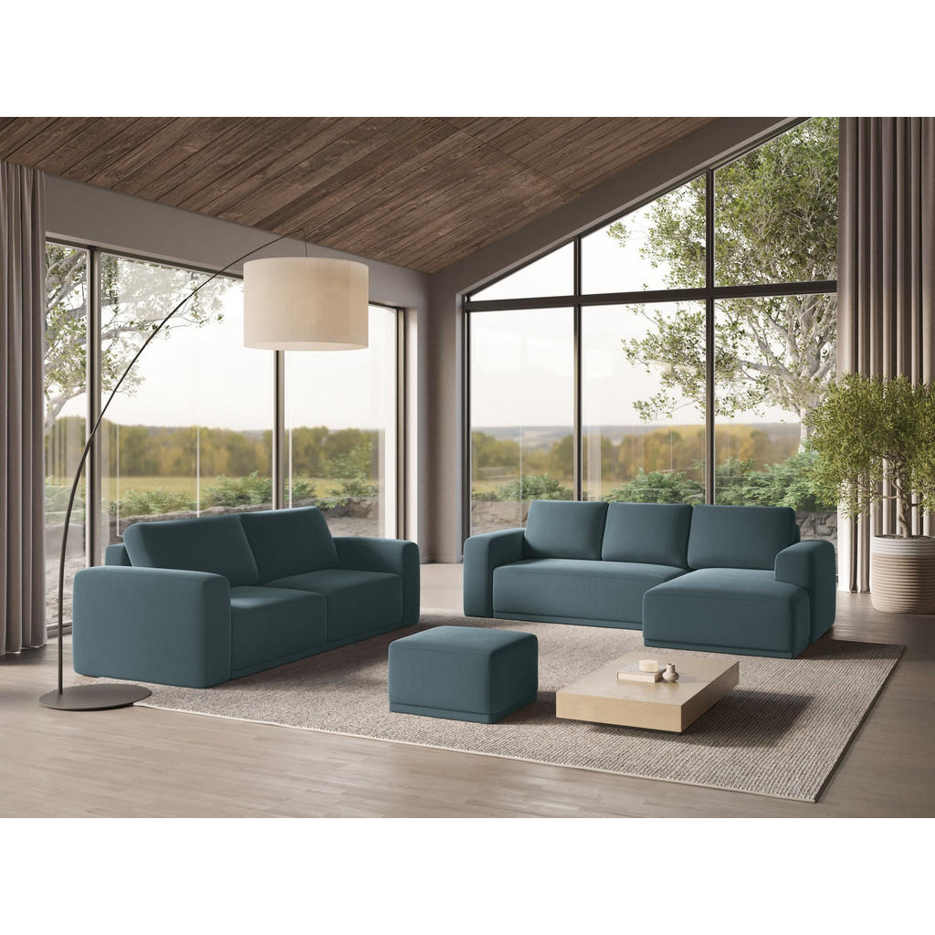 Thumbnail - Makamii 3-Sitzer, Petrol, Textil, Füllung: Schaumstoff, 242x91x100 cm, Made in EU, Wohnzimmer, Sofas & Couches, Schlafso...