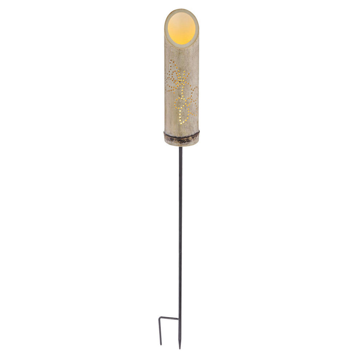 LED AUSSENLEUCHTE Bambus Braun - Braun, Holz (12/12/79.5cm) - Globo Lighting